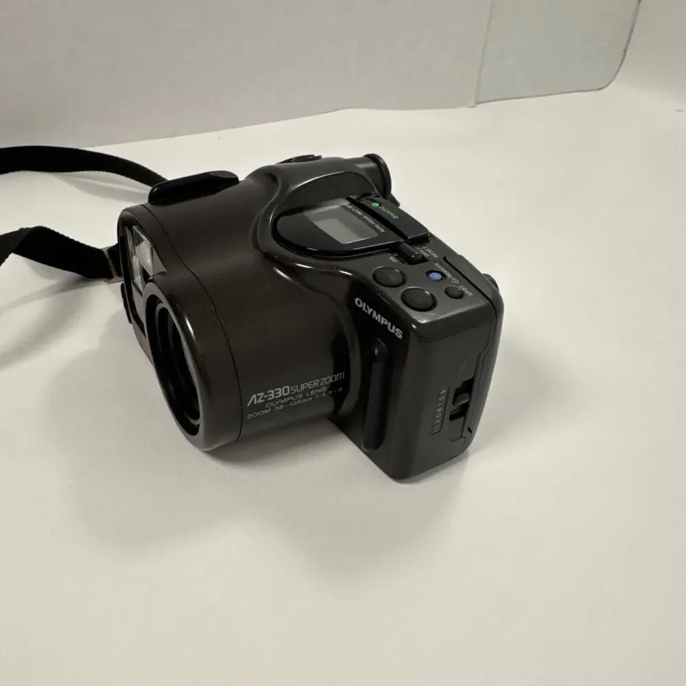 Olympus Camera AZ-330 Super Zoom Infinity Super Zoom 330 Film 35mm With Case